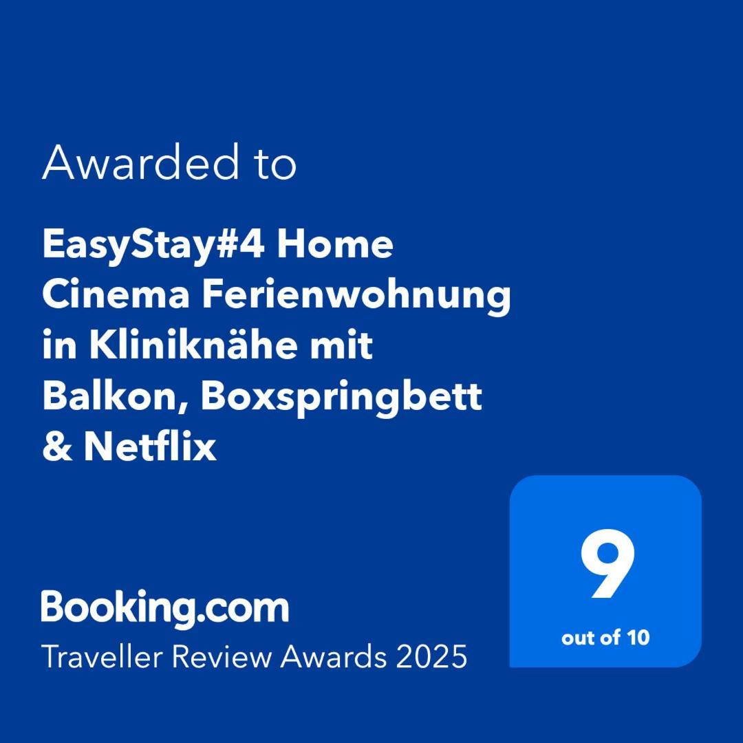 Easystay#4 Home Cinema Ferienwohnung In Kliniknaehe Mit Balkon, Boxspringbett & Netflix 巴特恩豪森 外观 照片